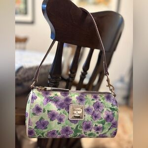 Dooney & Bourke Purple Floral Petunia Mini Barrel Bag